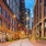 wide, well lit walkways between buildings